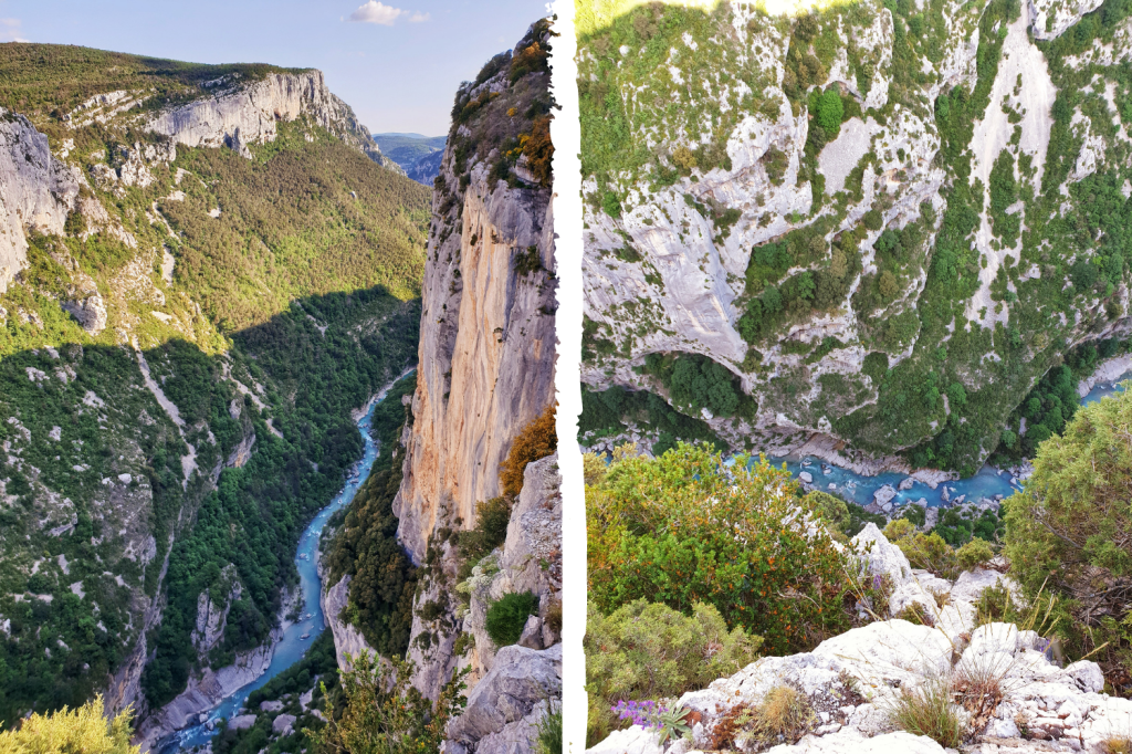 Views of the Verdon Gorges from the ridge road