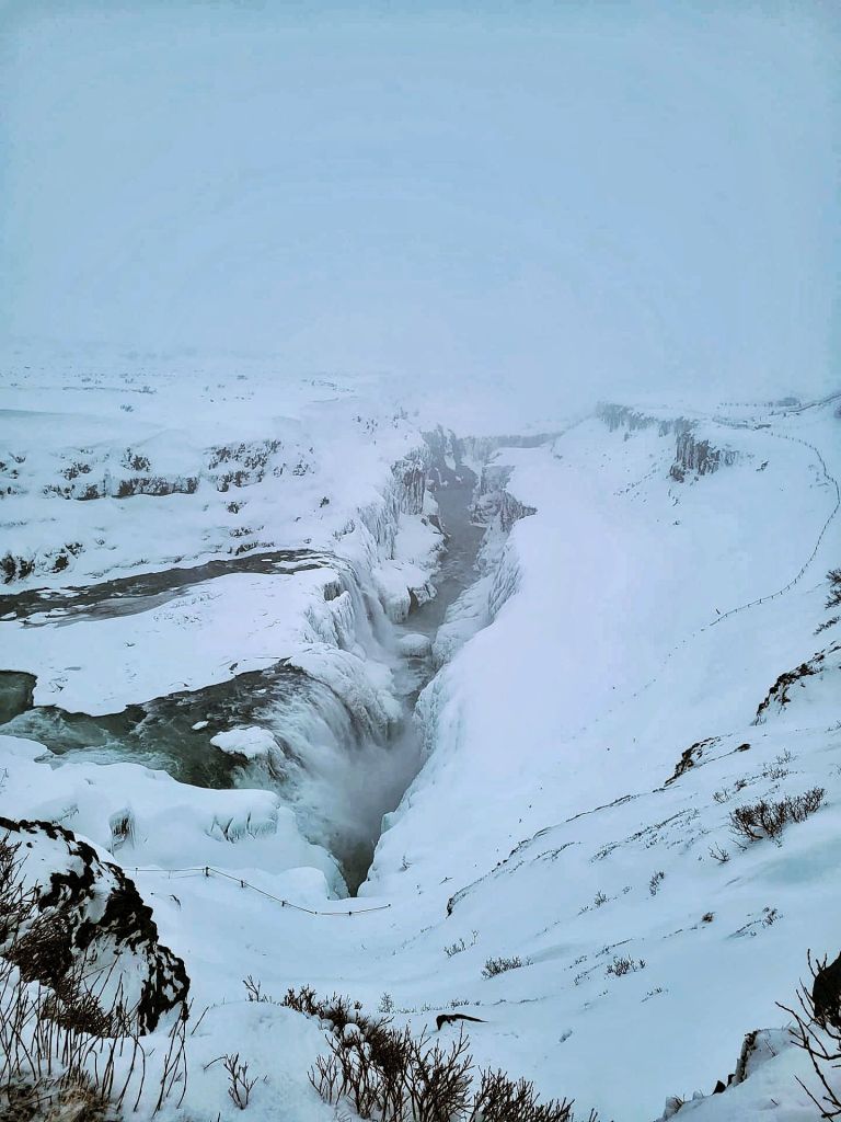 The Gullfoss waterfall in the Golden Circle, Iceland
